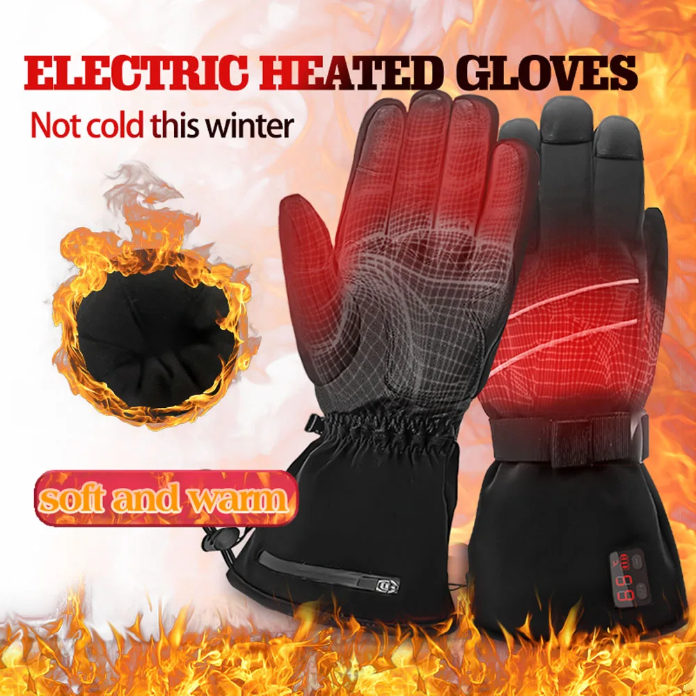 Electric Heated Ski Gloves LED Display Winter Thermal Leather Gloves Screen Touch Waterproof Gloves
Electric Heated Ski Gloves LED Display Winter Thermal Leather Gloves Screen Touch Waterproof Gloves