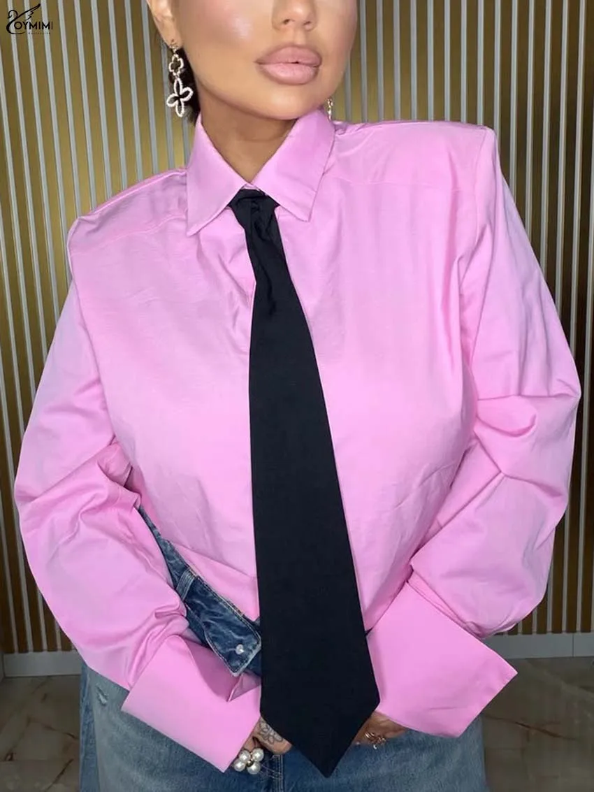 Oymimi Fashion Pink Patchwork Woman Blouses Elegant Turn-Down Collar Long Sleeve Blouses Casual Single Breasted Slim Shirts
Oymimi Fashion Pink Patchwork Woman Blouses Elegant Turn-Down Collar Long Sleeve Blouses Casual Single Breasted Slim Shirts