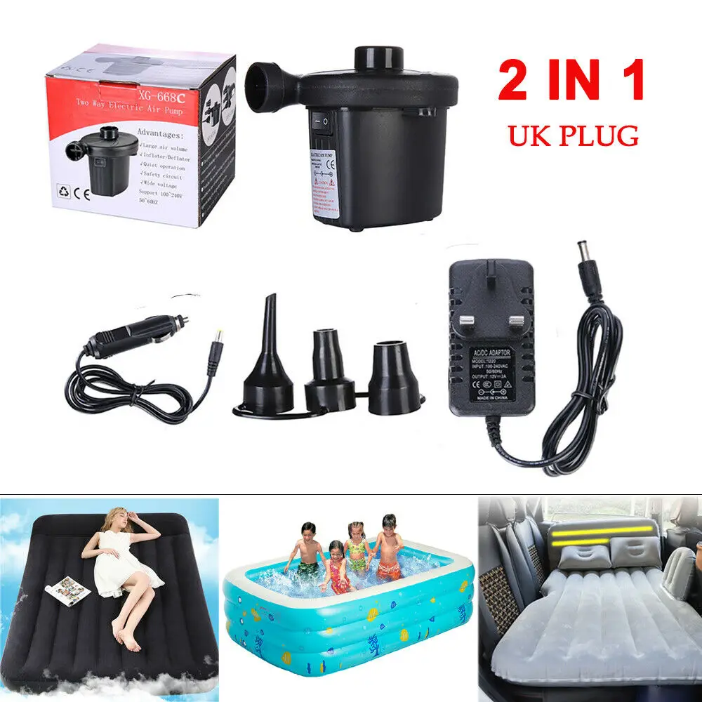 Electric Air Pump Inflate Deflate Pumps Car Inflator Electric Pump Quick-Fill Air Pump for Air Mattresses Paddling Pools Beach T
Electric Air Pump Inflate Deflate Pumps Car Inflator Electric Pump Quick-Fill Air Pump for Air Mattresses Paddling Pools Beach T