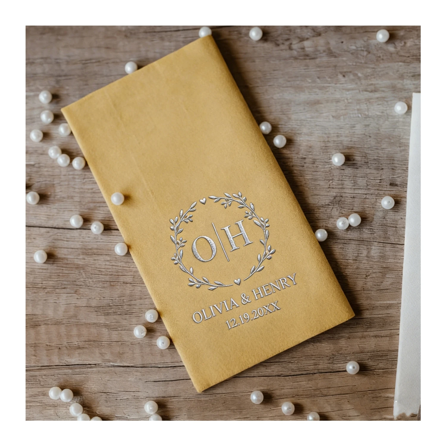 90pcs Dinner Personalized Disposable Napkins Gold Foil Linen Soft With Custom
90pcs Dinner Personalized Disposable Napkins Gold Foil Linen Soft With Custom