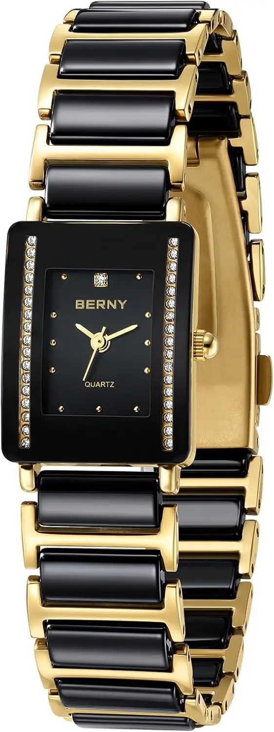 Vintage Luxury Women's Wristwatch with Ceramic Band, Waterproof Quartz, Dainty Bracelet Design
Vintage Luxury Women's Wristwatch with Ceramic Band, Waterproof Quartz, Dainty Bracelet Design