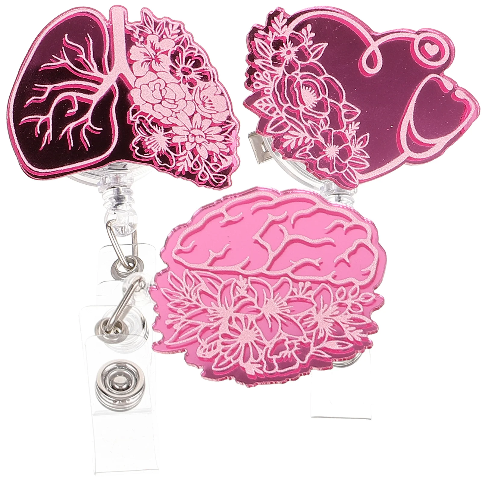 3 Pcs Doctor Nurse ID Badge Holder Funny Reel Retractable Documents Clips Acrylic Cute
3 Pcs Doctor Nurse ID Badge Holder Funny Reel Retractable Documents Clips Acrylic Cute