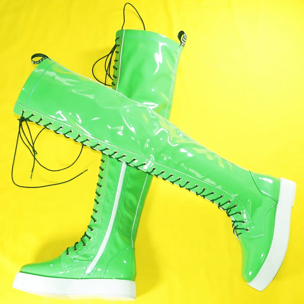 Platform Pumps Plus Size Shoes Women Lace Up Patent Leather Over The Knee Boots Female Round Toe Fashion Sneakers Big Size Shoes
Platform Pumps Plus Size Shoes Women Lace Up Patent Leather Over The Knee Boots Female Round Toe Fashion Sneakers Big Size Shoes