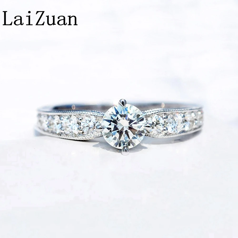Кольцо LaiZuan из белого золота 18 К с бриллиантами, круглое, 5,2 мм, полукрепление, обручальное кольцо, элегантный стиль, годовщина, без основного камня
Кольцо LaiZuan из белого золота 18 К с бриллиантами, круглое, 5,2 мм, полукрепление, обручальное кольцо, элегантный стиль, годовщина, без основного камня