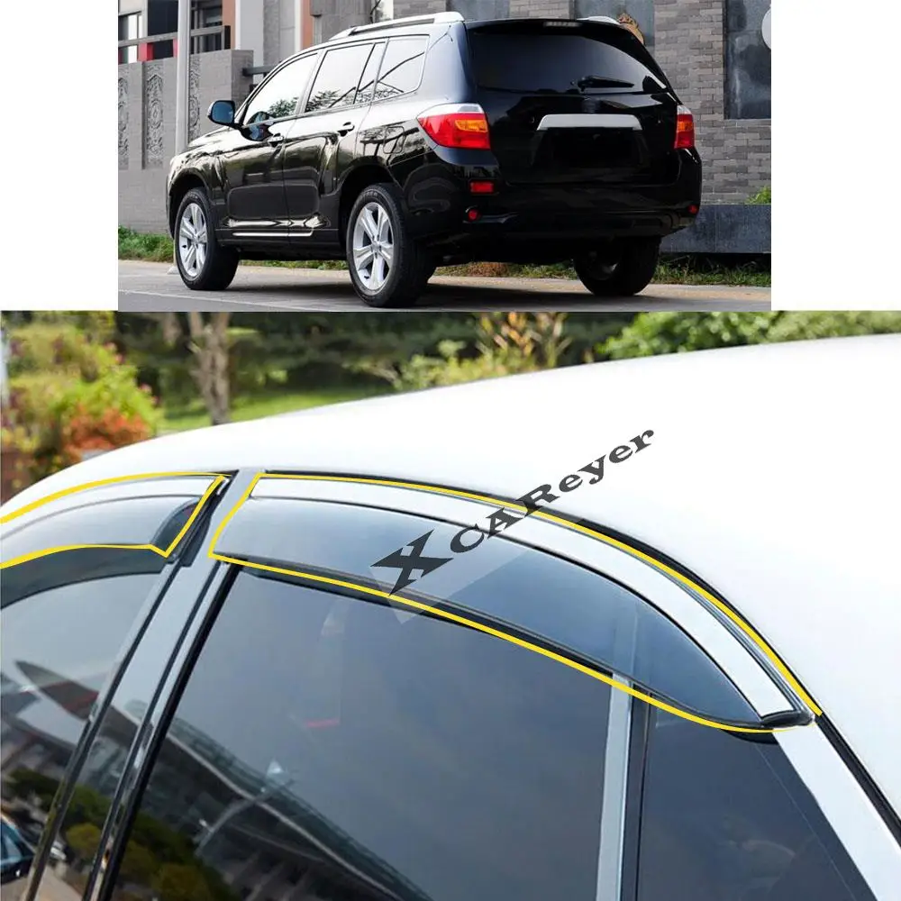 For TOYOTA Highlander 2008 2009 2010 2011 2012 2013 2014 Car Sticker Plastic Window Glass Wind Visor Rain/Sun Guard Vent
For TOYOTA Highlander 2008 2009 2010 2011 2012 2013 2014 Car Sticker Plastic Window Glass Wind Visor Rain/Sun Guard Vent