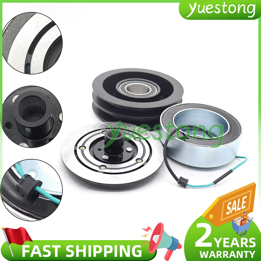 AC Compressor Clutch For TM31 DKS320 DKS32 24V 2PK Pulley 154.2MM 5050002 99469367 RMCO240 240103024 500326851 500386851 BHCH046
AC Compressor Clutch For TM31 DKS320 DKS32 24V 2PK Pulley 154.2MM 5050002 99469367 RMCO240 240103024 500326851 500386851 BHCH046