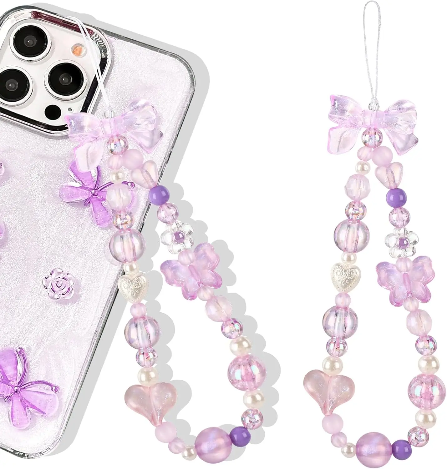 Phone Charms Strap-Pink Bow Strawberry Cherry Charm Strap Universal Lanyard Chain String for Phone Case
Phone Charms Strap-Pink Bow Strawberry Cherry Charm Strap Universal Lanyard Chain String for Phone Case