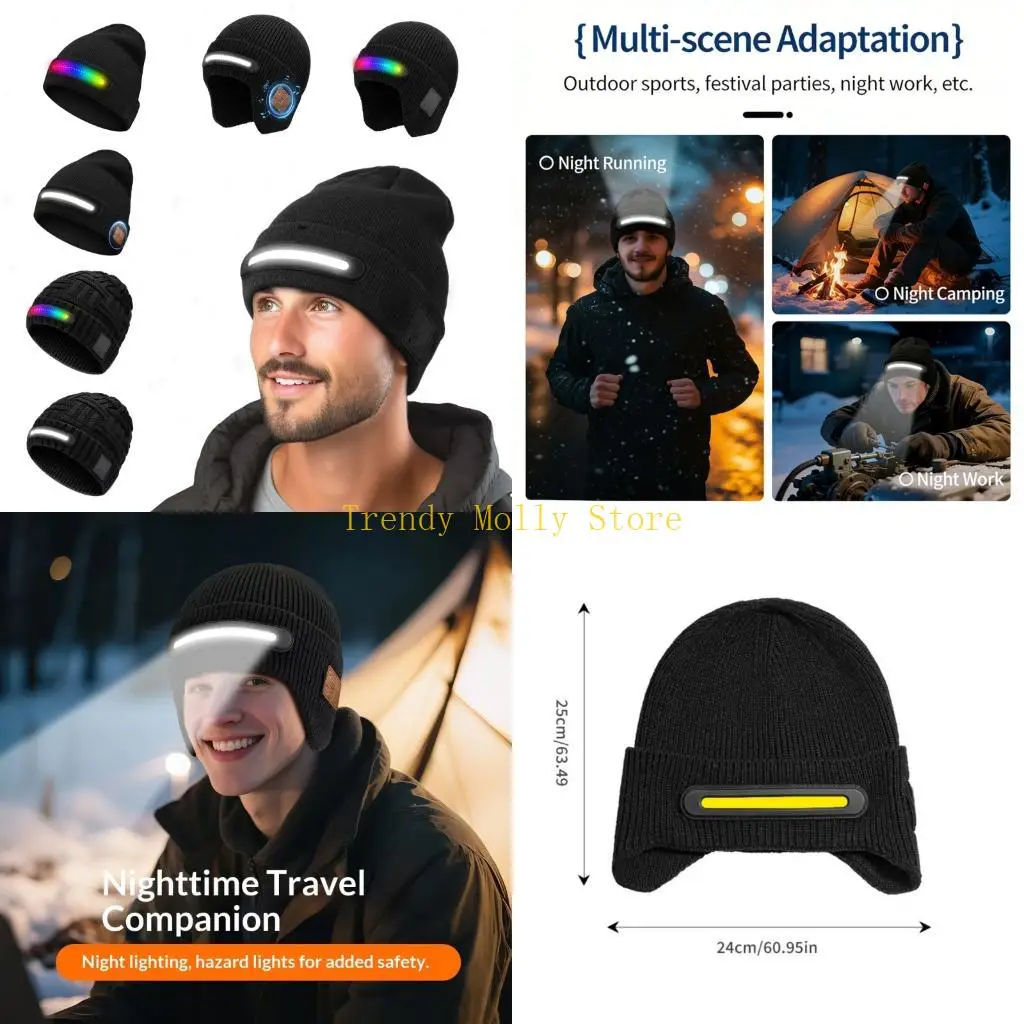 N5KB Fashion Lightup LED Music Cap with Music Player and Lighting for Safe Warmth
N5KB Fashion Lightup LED Music Cap with Music Player and Lighting for Safe Warmth