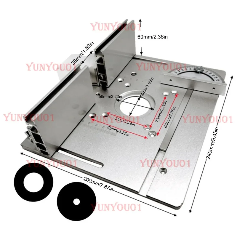 Router Table Insert Plate 2 in 1 Woodworking Bench Flip Board for Electric Routing Trimming Machine
Router Table Insert Plate 2 in 1 Woodworking Bench Flip Board for Electric Routing Trimming Machine