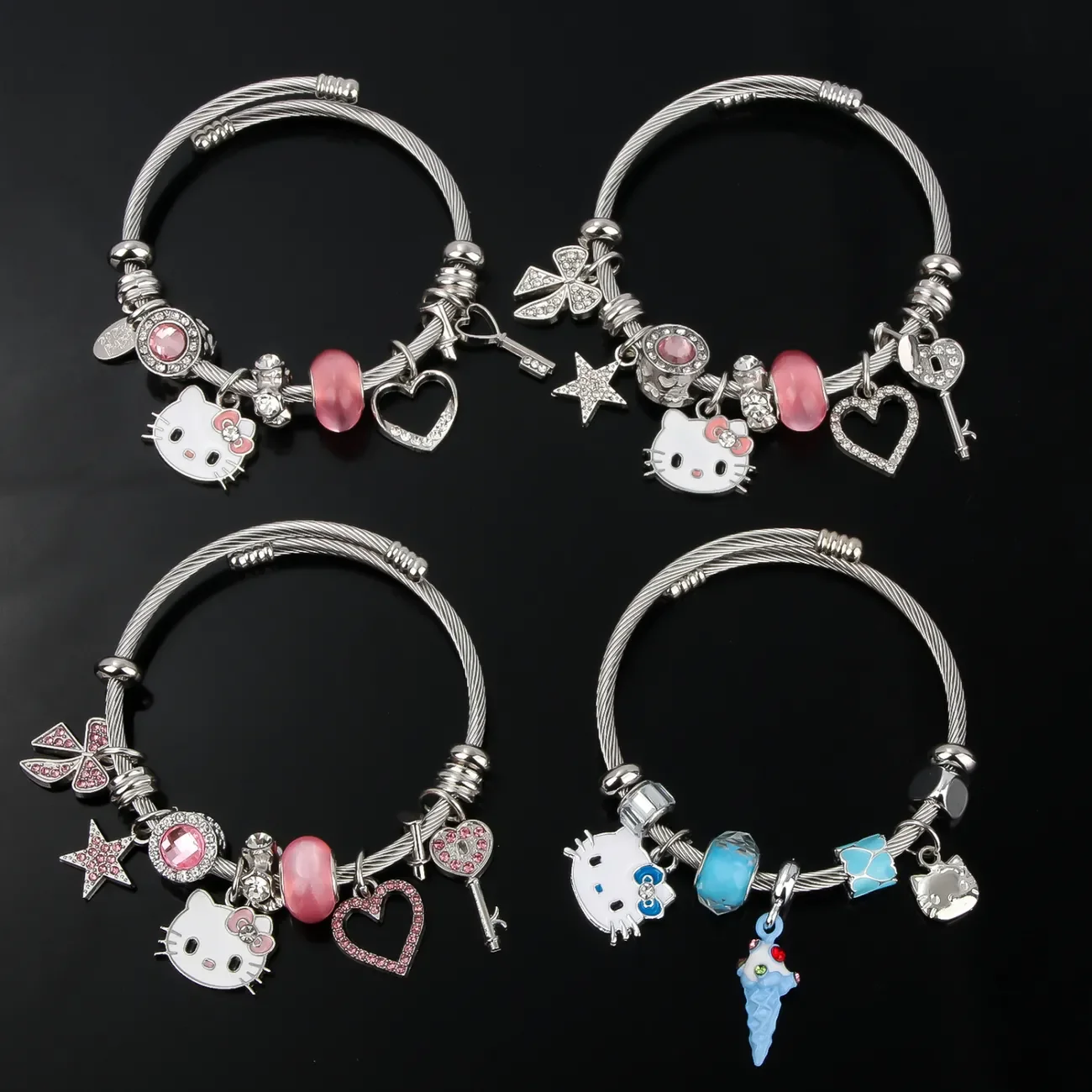 New Hello Kitty Bracelet Miniso Cute Bead String Diamonds Anime Anime Hand Jewelry Fashion Jewellery Live Mouth Bracelet Gift
New Hello Kitty Bracelet Miniso Cute Bead String Diamonds Anime Anime Hand Jewelry Fashion Jewellery Live Mouth Bracelet Gift