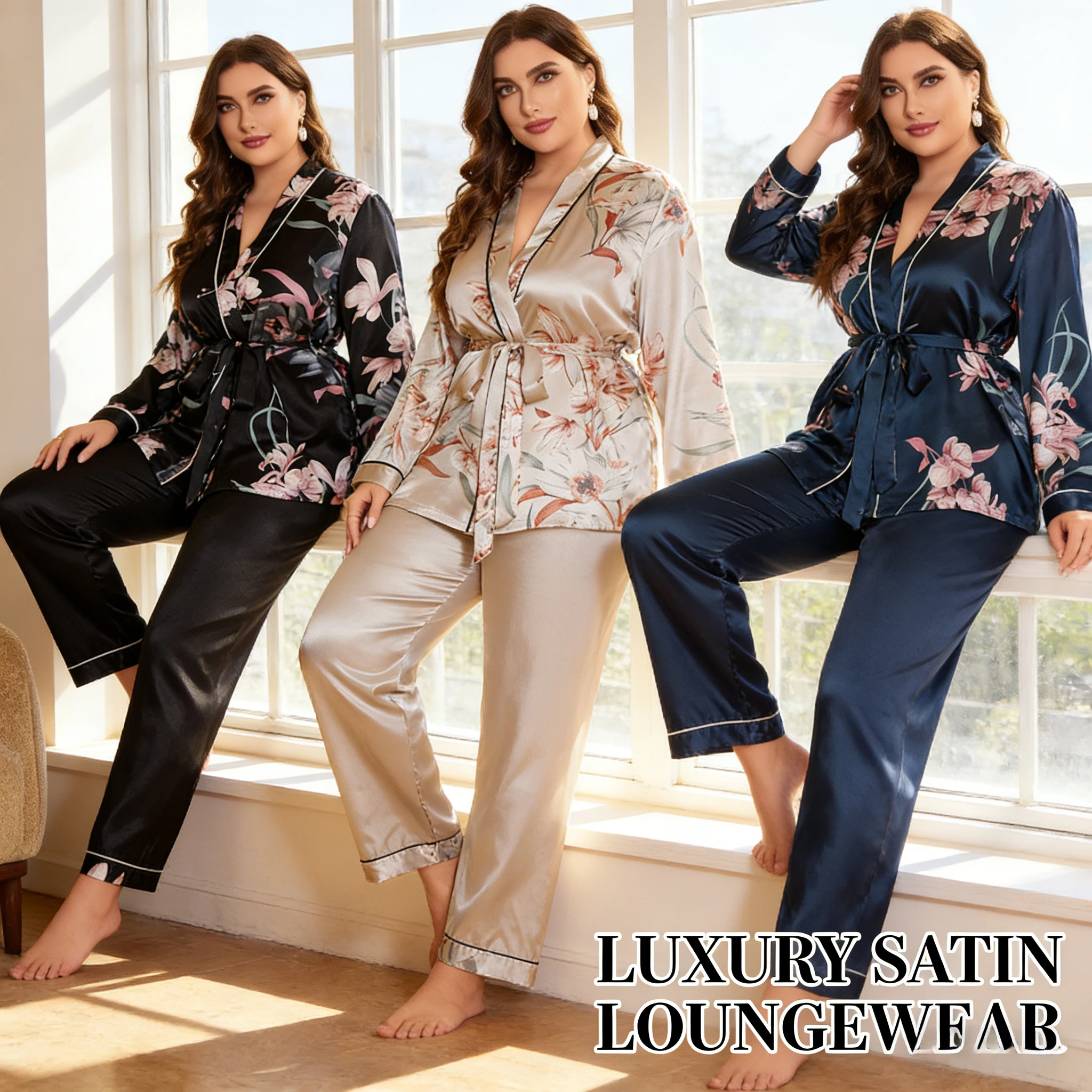 2026 Women Robe Photo Booth Props Ice Silk V Neck Casual Outdoor Wear Soft Bathrobe Loungewear European Style
2026 Women Robe Photo Booth Props Ice Silk V Neck Casual Outdoor Wear Soft Bathrobe Loungewear European Style