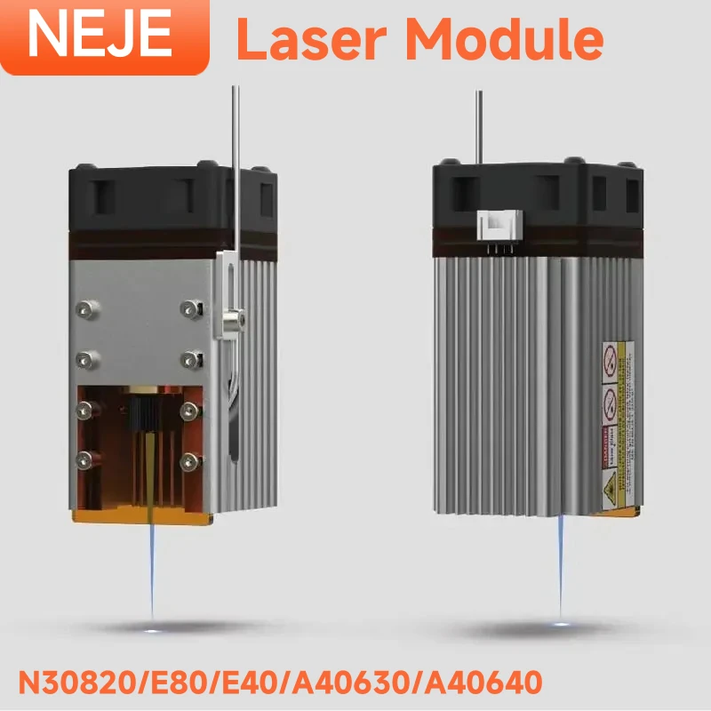Professional 20-120W laser module for wood engraving machine NEJE N30820/E80/E40/A40630/A40640 with compressed spot technology
Professional 20-120W laser module for wood engraving machine NEJE N30820/E80/E40/A40630/A40640 with compressed spot technology