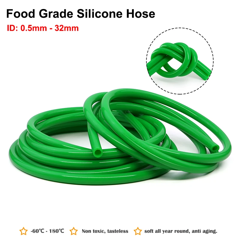 1~10m Green Silicone Hose ID 0.5 ~ 32mm Food Grade Tasteless Non-toxic Flexible Aquarium Drink Water Pipe Garden Plumbing Tube
1~10m Green Silicone Hose ID 0.5 ~ 32mm Food Grade Tasteless Non-toxic Flexible Aquarium Drink Water Pipe Garden Plumbing Tube