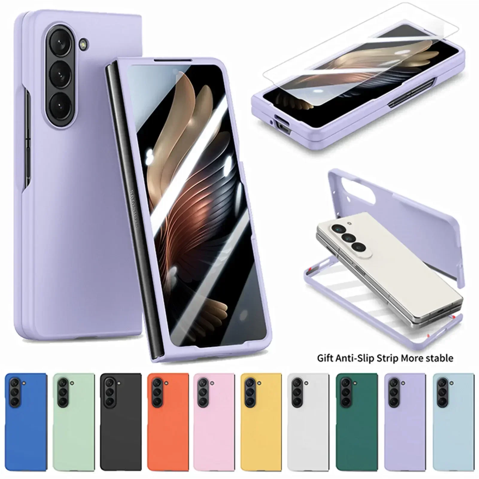 Phone Case For Samsung Galaxy Z Fold 5 5G With Front Screen Glass Protection Plastic Cover B03
Phone Case For Samsung Galaxy Z Fold 5 5G With Front Screen Glass Protection Plastic Cover B03
