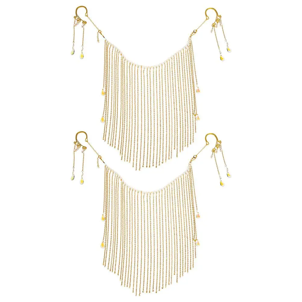 2Pcs Ancient Tassel Veil Lightweight Face Cover Privacy Mask Women Costume Accessories Half Face Chain Cosplay Metal Decorations
2Pcs Ancient Tassel Veil Lightweight Face Cover Privacy Mask Women Costume Accessories Half Face Chain Cosplay Metal Decorations