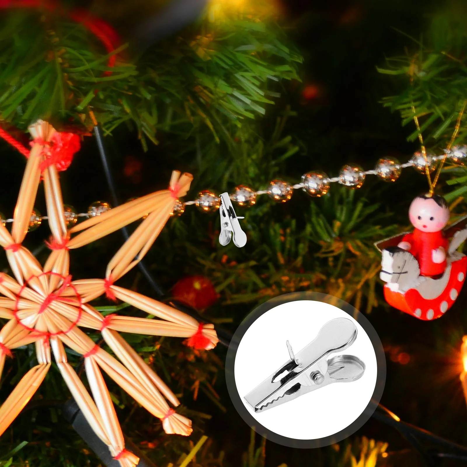 100Pcs Christmas Tree Ornament Clips Mini Metal Alligator Clips Wreath Flower Clip Holiday Decoration Holder Flower Clip
100Pcs Christmas Tree Ornament Clips Mini Metal Alligator Clips Wreath Flower Clip Holiday Decoration Holder Flower Clip