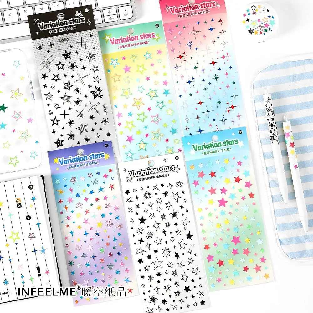 Colorful Star Shape Self Adhesive Stickers Wall Stickers for Greeting Cards Scrapbooking and Kid DIY Arts Crafts
Colorful Star Shape Self Adhesive Stickers Wall Stickers for Greeting Cards Scrapbooking and Kid DIY Arts Crafts
