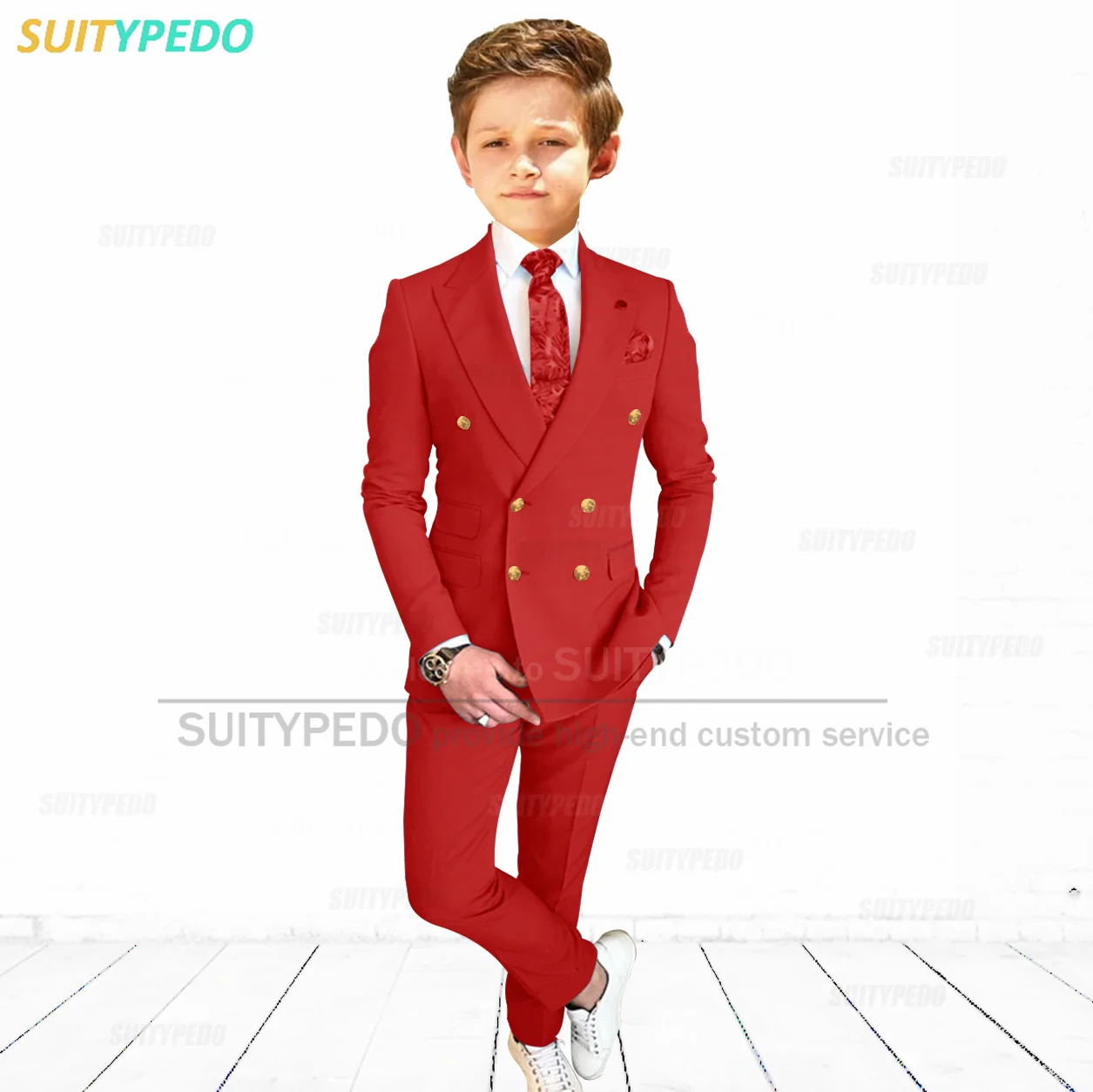 Classic Red Boys Suit Set Wedding Prom Children Clothing Peaked Lapel Blazer Pants 2 Pcs Kids Birthday Slim Fit Tuxedo Costume
Classic Red Boys Suit Set Wedding Prom Children Clothing Peaked Lapel Blazer Pants 2 Pcs Kids Birthday Slim Fit Tuxedo Costume