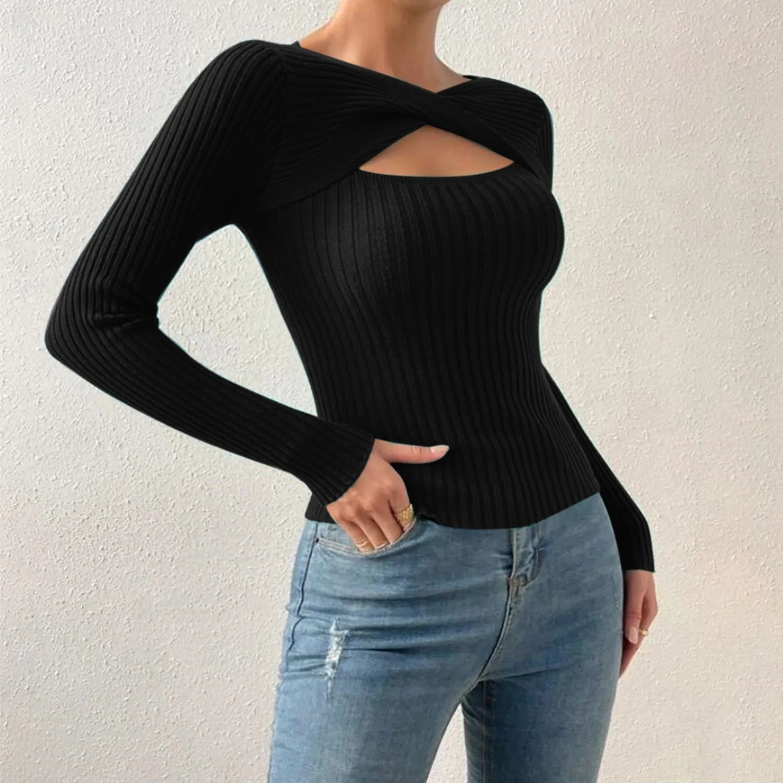 New Sexy Women Pullovers Casual Long Sleeve Hollow Out Irregular Round Neck T Shirts Basic Tee Sweater Top Sweatshirts 2024
New Sexy Women Pullovers Casual Long Sleeve Hollow Out Irregular Round Neck T Shirts Basic Tee Sweater Top Sweatshirts 2024