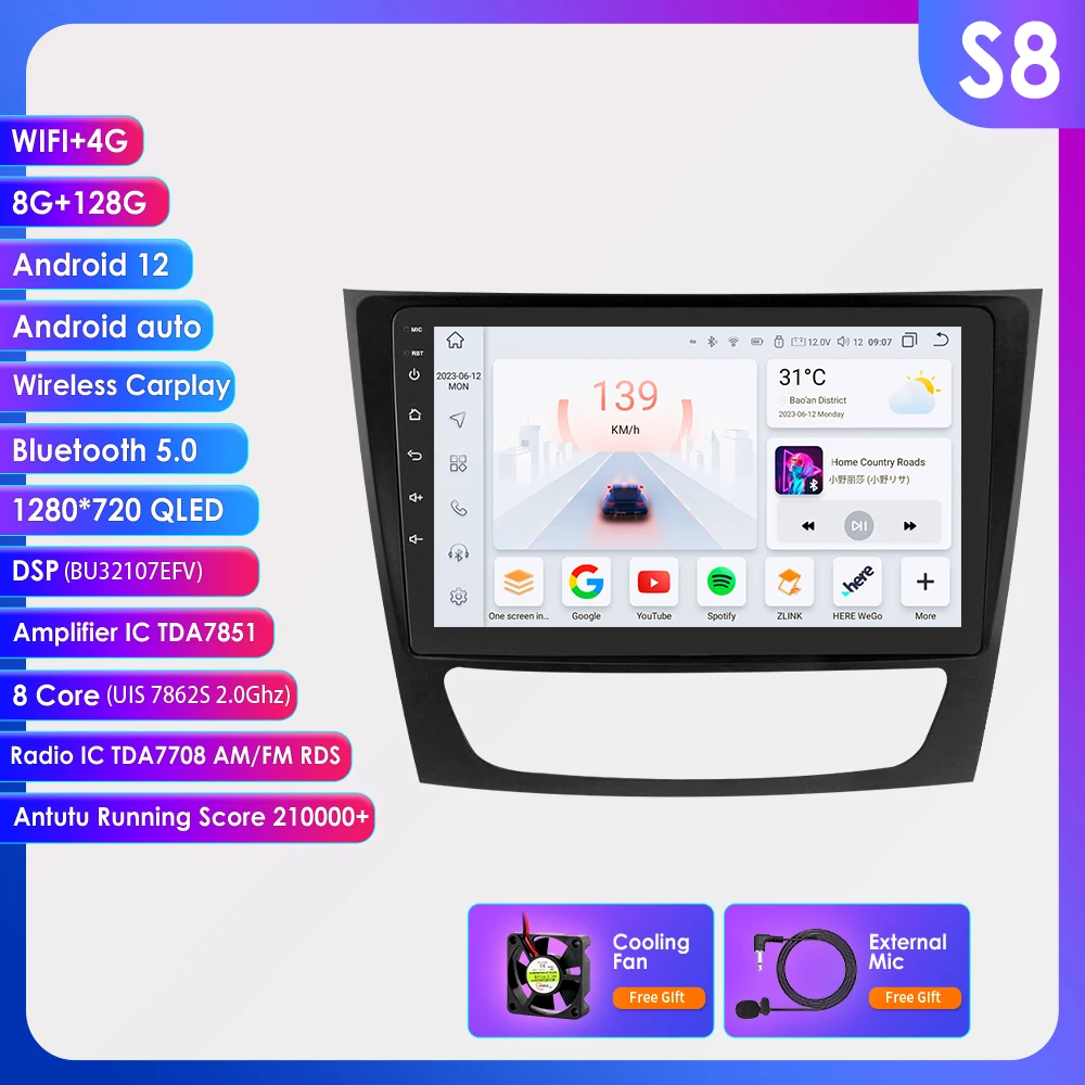 Автомобильный мультимедийный плеер Android для Mercedes Benz E-Class W211 2002 -2009 для Benz W219 2001-2011 W463 стерео видео GPS навигация
Автомобильный мультимедийный плеер Android для Mercedes Benz E-Class W211 2002 -2009 для Benz W219 2001-2011 W463 стерео видео GPS навигация