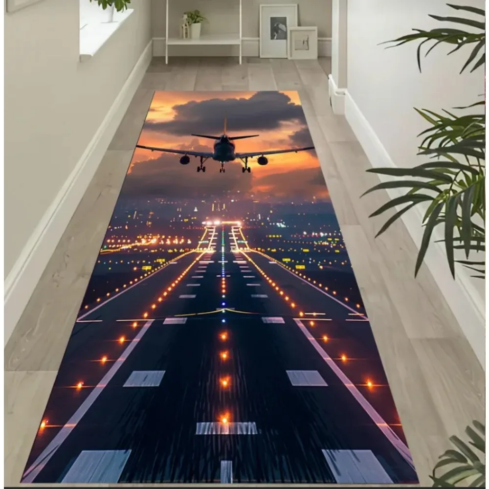 Airplane Runway Runner Rug Aerial View Non-Slip Rug Retro Black Stereo Carpet Vintage Console Design Decoration Style
Airplane Runway Runner Rug Aerial View Non-Slip Rug Retro Black Stereo Carpet Vintage Console Design Decoration Style