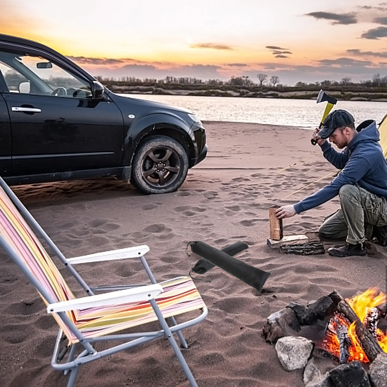 2Pcs Outdoor Tent Pole Bag Drawstring Closure Portable Storage Pouch Camping Awning Rod Organizing Storage Bag
2Pcs Outdoor Tent Pole Bag Drawstring Closure Portable Storage Pouch Camping Awning Rod Organizing Storage Bag