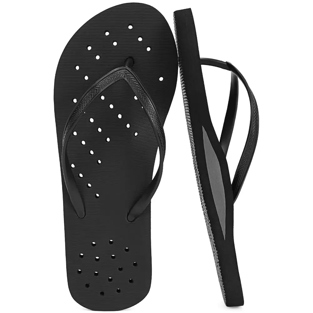 Shower Shoes Women Quickly Dry Arch Support Flip Flops Non Slip Beach Pool Dorm Thong Sandals with Drain Holes
Shower Shoes Women Quickly Dry Arch Support Flip Flops Non Slip Beach Pool Dorm Thong Sandals with Drain Holes