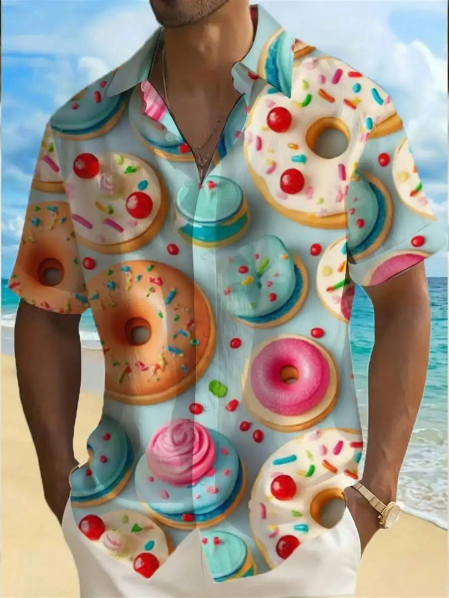 Colorful Donuts And Macarons Design Symbolize Joyful Indulgence And Carefree Summer Vibes Mens Hawaiian Shirt With Lively 3D
Colorful Donuts And Macarons Design Symbolize Joyful Indulgence And Carefree Summer Vibes Mens Hawaiian Shirt With Lively 3D