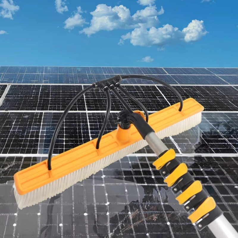 Solar panel cleaning equipment, hydraulic rod, long telescopic aluminum rod, manual yellow solar cleaning brush
Solar panel cleaning equipment, hydraulic rod, long telescopic aluminum rod, manual yellow solar cleaning brush