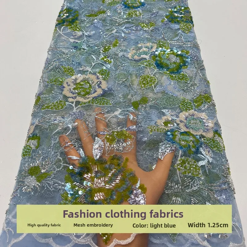 Mesh Tube Bead Beading Embroidery Fabric for Flower Sequins Wedding Dress Cheongsam Clothing Diy Cloth Per Yard Sewing Material
Mesh Tube Bead Beading Embroidery Fabric for Flower Sequins Wedding Dress Cheongsam Clothing Diy Cloth Per Yard Sewing Material