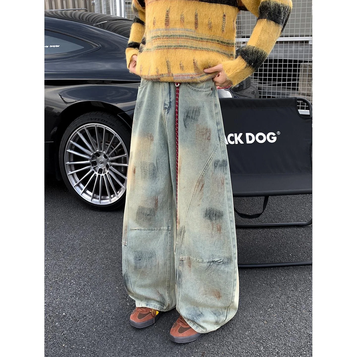 American High Street Dirty Dyed Knife Jeans Men's Street Style Worn Loose Wide Leg Lazy Loose Sensation Scythe Pants
American High Street Dirty Dyed Knife Jeans Men's Street Style Worn Loose Wide Leg Lazy Loose Sensation Scythe Pants