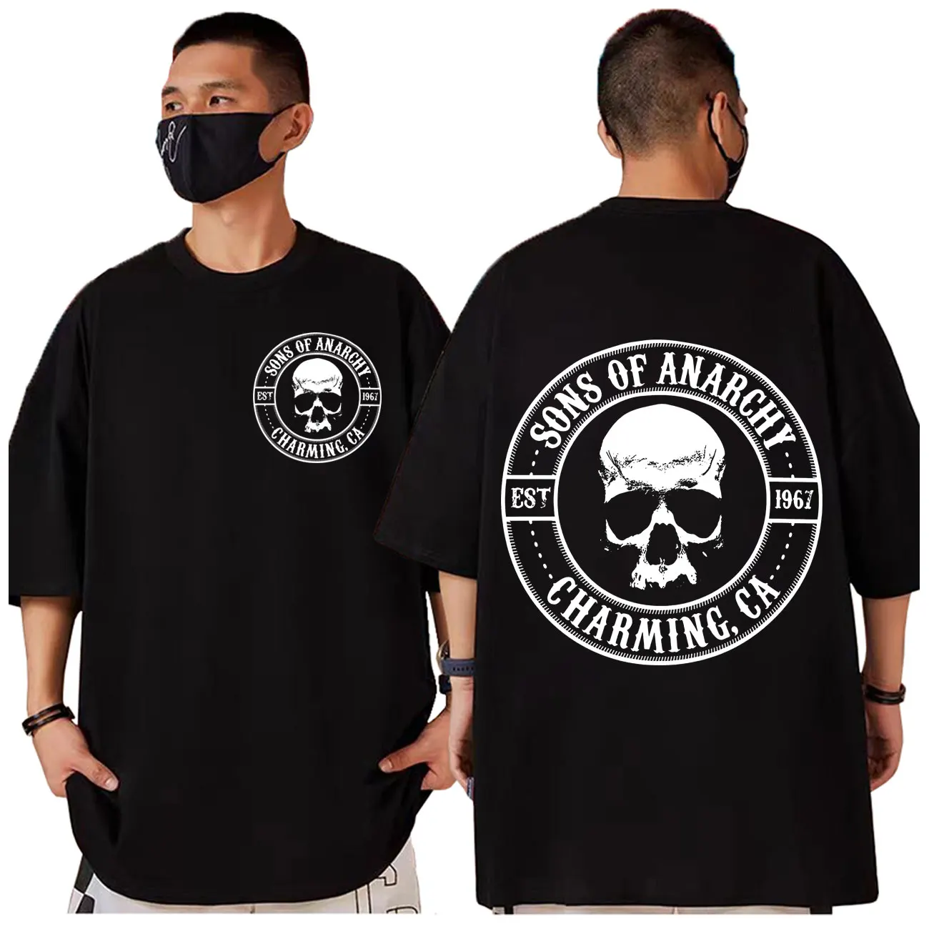 TV Play Sons of Anarchy Print T Shirt Men Women Clothing Gothic Fashion Short Sleeve T-shirts Summer Casual Loose Cotton T-shirt
TV Play Sons of Anarchy Print T Shirt Men Women Clothing Gothic Fashion Short Sleeve T-shirts Summer Casual Loose Cotton T-shirt