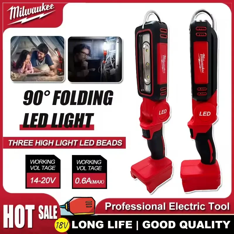 Milwaukee 20V M18 LED Work Light Super Bright 90 Degree Clip-On Flood Light Lithium Battery Powered for Outdoor Camping Lighting
Milwaukee 20V M18 LED Work Light Super Bright 90 Degree Clip-On Flood Light Lithium Battery Powered for Outdoor Camping Lighting