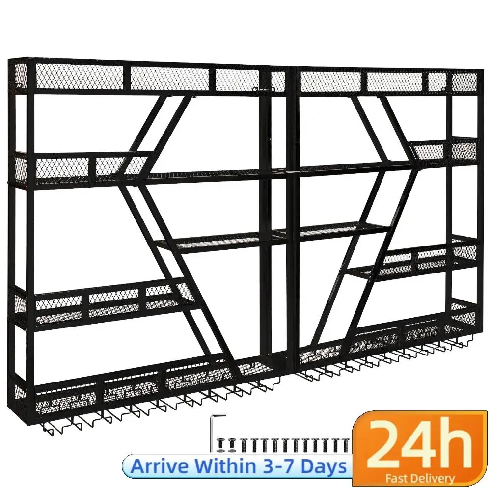 3/4 Tier Wall Mounted Wine Holder Metal Hanging Wine Bottles Display Shelf with Glass Holder for Kitchen Dining Room Home
3/4 Tier Wall Mounted Wine Holder Metal Hanging Wine Bottles Display Shelf with Glass Holder for Kitchen Dining Room Home