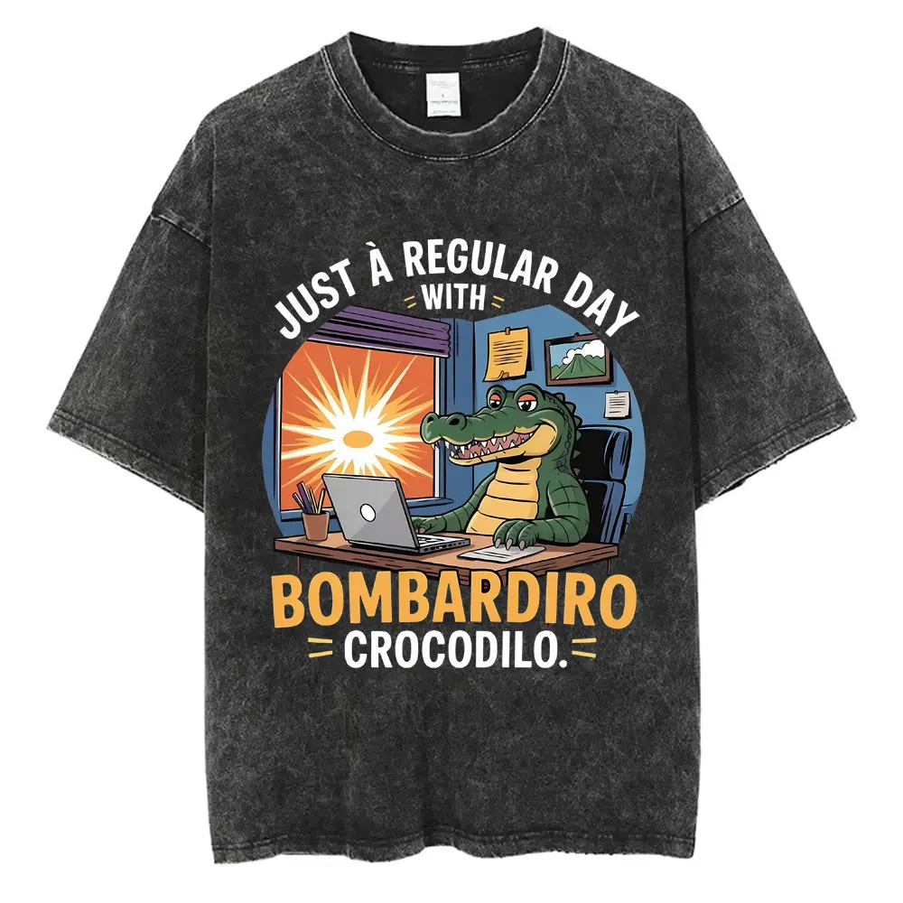 Just A Regular Day with Bombardiro Crocodilo Vintage Washed Tshirt Italian Brainrot Funny Men Women Casual Joke Humor T-shirt
Just A Regular Day with Bombardiro Crocodilo Vintage Washed Tshirt Italian Brainrot Funny Men Women Casual Joke Humor T-shirt
