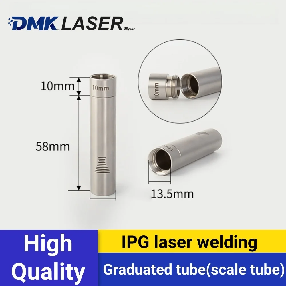 DMK IPG laser welding graduated tube 68mm scale tube 13.5mm Nozzles Connector stainless Steel Pipe for IPG laser welder head gun
DMK IPG laser welding graduated tube 68mm scale tube 13.5mm Nozzles Connector stainless Steel Pipe for IPG laser welder head gun