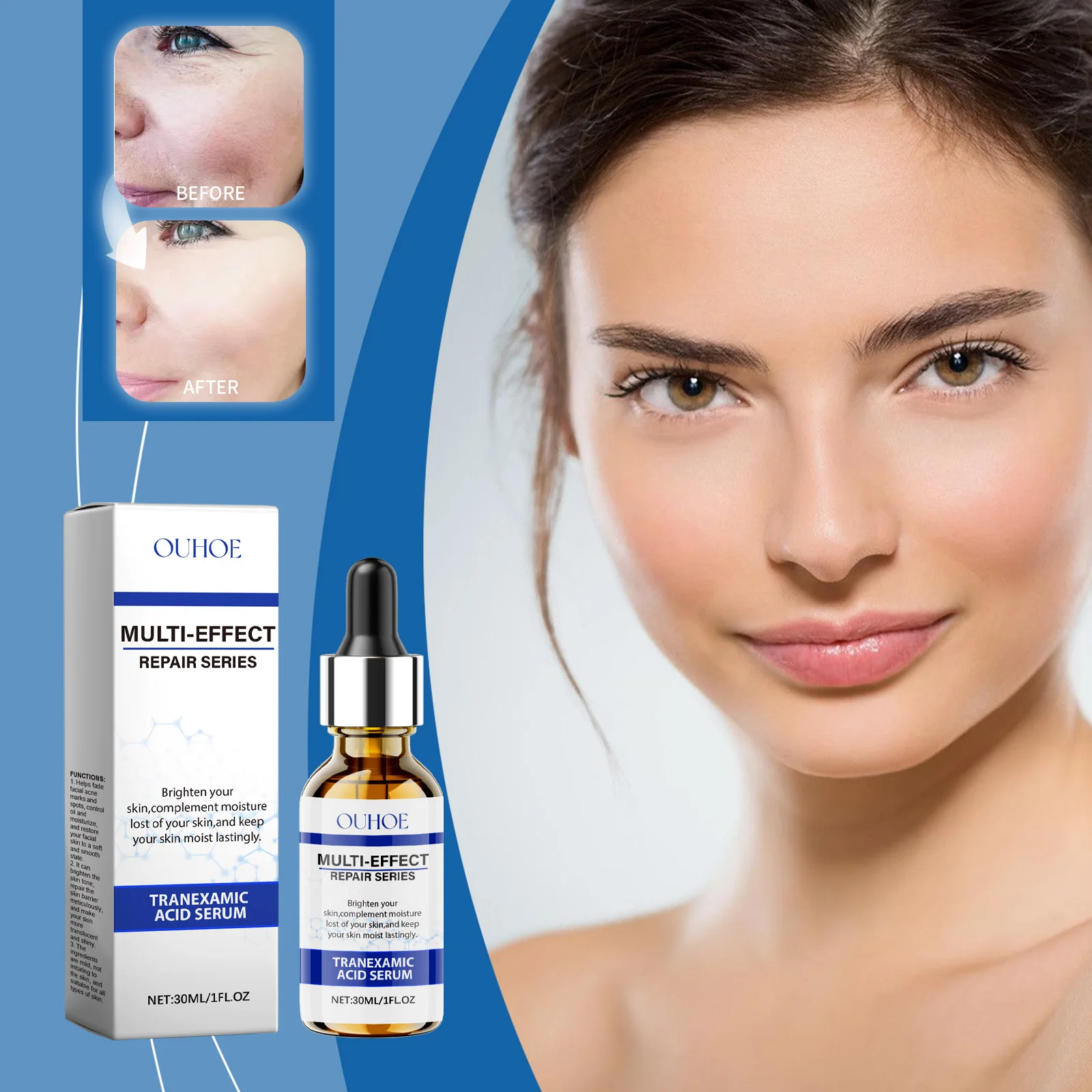 Brightening Facial Serum Dark Spot Corrector Even Skin Tone Hydrating Repairing Essence Vitamin C Niacinamide for Dull Skin
Brightening Facial Serum Dark Spot Corrector Even Skin Tone Hydrating Repairing Essence Vitamin C Niacinamide for Dull Skin