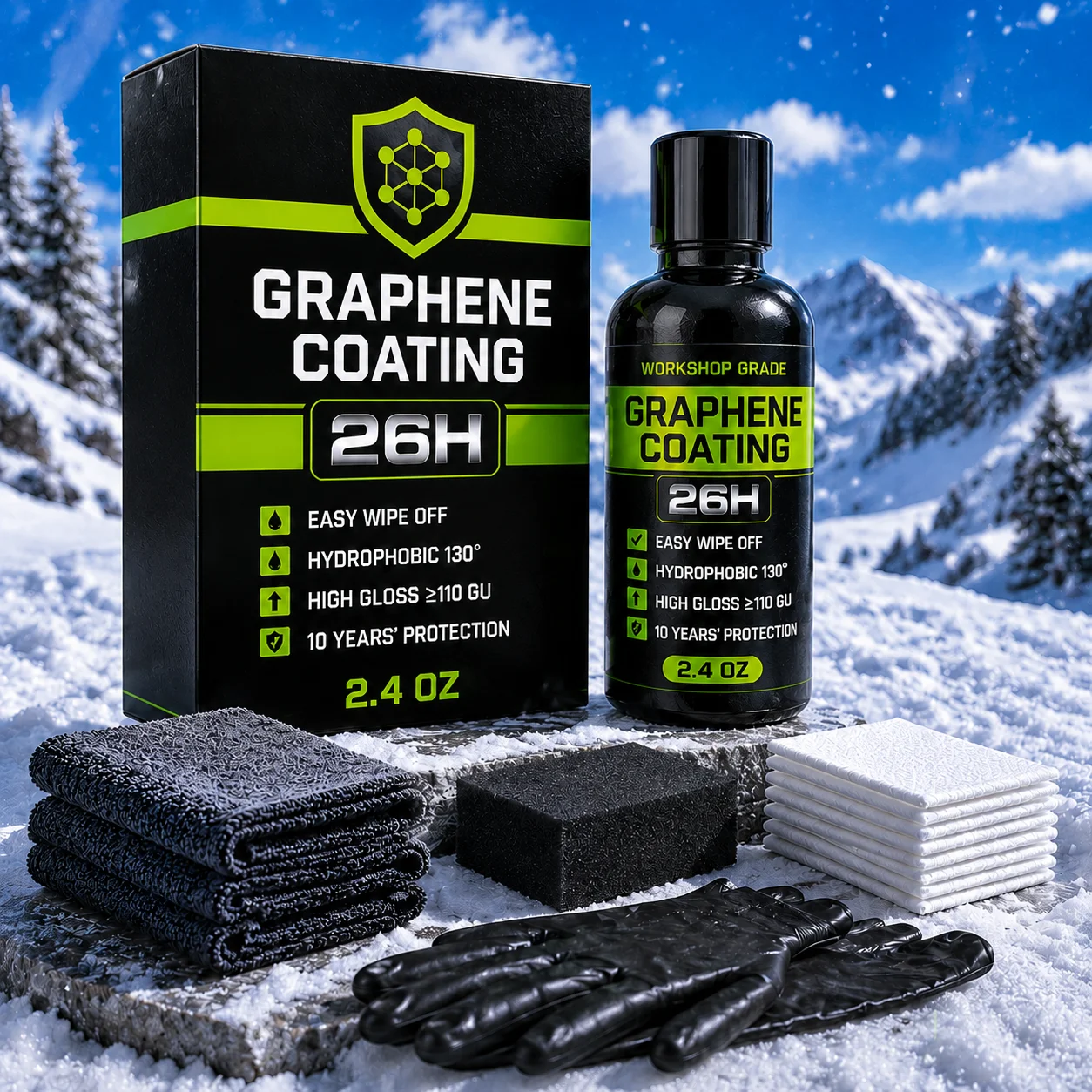 Graphene Ceramic Car Coating Kit - Universal Professional Car Beauty, High Gloss Car Paint Protection, Long-Lasting Gloss
Graphene Ceramic Car Coating Kit - Universal Professional Car Beauty, High Gloss Car Paint Protection, Long-Lasting Gloss