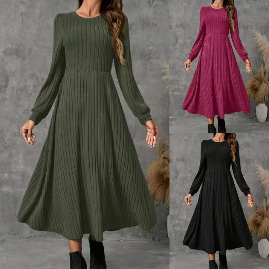 【New style】 autumn and winter new women's clothing short-sleeved long skirt A pendulum knitted long-sleeved dress
【New style】 autumn and winter new women's clothing short-sleeved long skirt A pendulum knitted long-sleeved dress