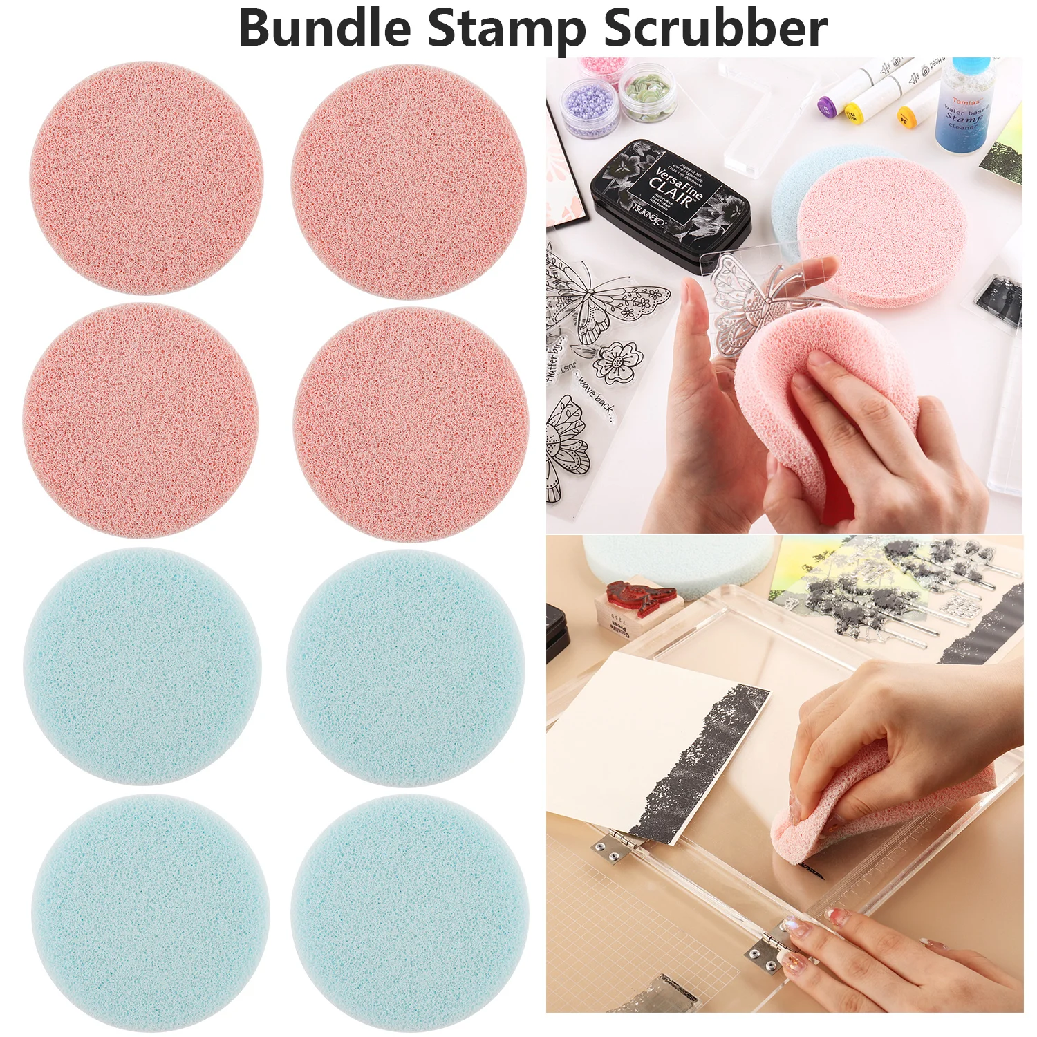 Bundle Multi-purpose Stamp Scrubber Stamp Cleaning Sponge To Remove Ink From The Intricate Parts of Stamps Easily Craft Tools
Bundle Multi-purpose Stamp Scrubber Stamp Cleaning Sponge To Remove Ink From The Intricate Parts of Stamps Easily Craft Tools