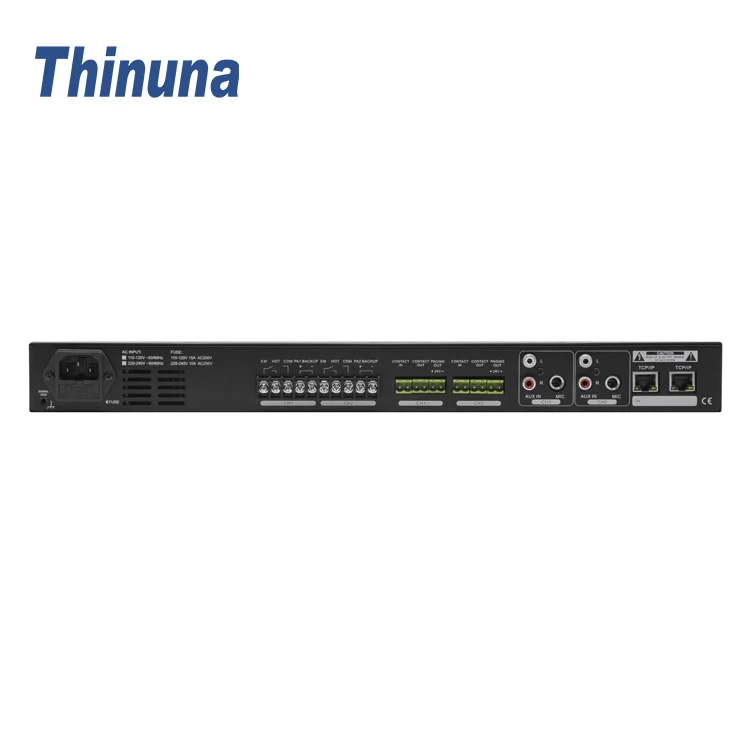 Thinuna IP-2150AP/2300AP/2450AP III PA System Двухканальный усилитель мощности 150 Вт Полнофункциональный сетевой IP-усилитель с резервным копированием
Thinuna IP-2150AP/2300AP/2450AP III PA System Двухканальный усилитель мощности 150 Вт Полнофункциональный сетевой IP-усилитель с резервным копированием