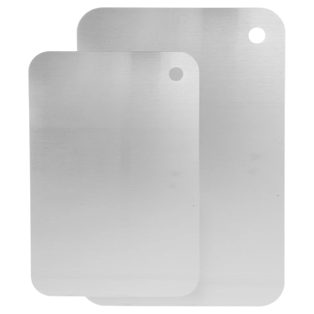 2Pcs Kitchen Supplies Stainless Steel Chopping Board Nonslip Texture Suitable for Serving Party Gathering Lasting
2Pcs Kitchen Supplies Stainless Steel Chopping Board Nonslip Texture Suitable for Serving Party Gathering Lasting