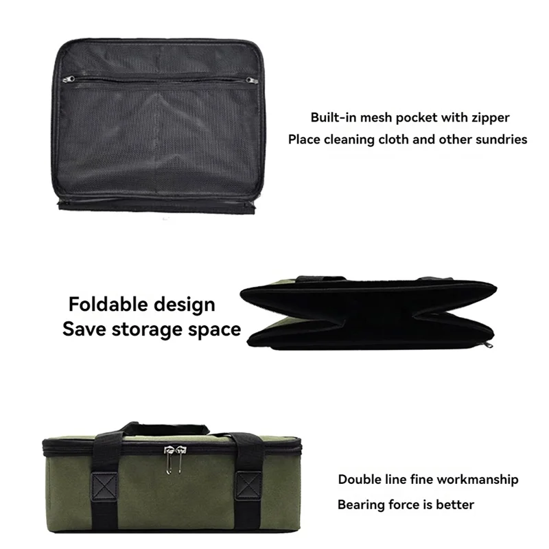 Storage Bag Oxford Cloth Outdoor Camping Portable Multifunctional Picnic Cookware Storage Bag 37*27*12Cm
Storage Bag Oxford Cloth Outdoor Camping Portable Multifunctional Picnic Cookware Storage Bag 37*27*12Cm