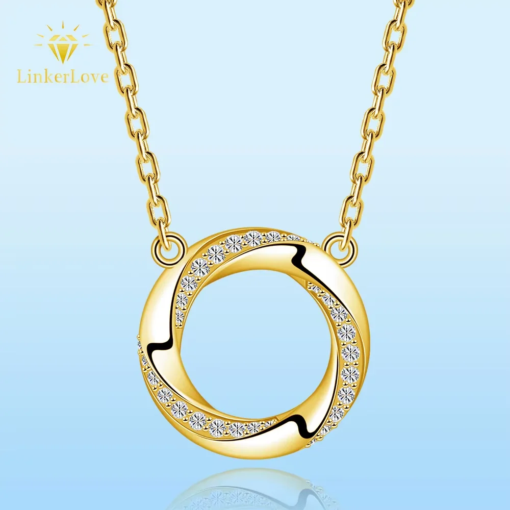 LinkerLove Moissanite Infinite Loop Pendant Necklace for Women 925 Sterling Silver Gold Plated Trendy Jewelry Wedding Party Gift
LinkerLove Moissanite Infinite Loop Pendant Necklace for Women 925 Sterling Silver Gold Plated Trendy Jewelry Wedding Party Gift