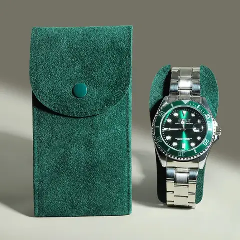 Sac de montre portable durable bleu et noir, étui cadeau, rangement de voyage, protection contre la poussière
