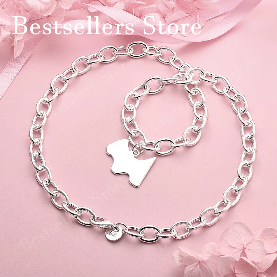 925 Sterling Silver Cute Puppy Pendant Necklace Women Fashion Party Favor Wedding Jewelry Accessories
925 Sterling Silver Cute Puppy Pendant Necklace Women Fashion Party Favor Wedding Jewelry Accessories