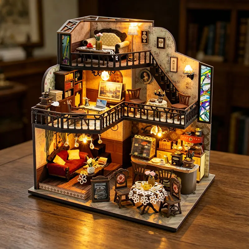DIY Wooden Miniature Doll House 3D Puzzle Assembly Building Toys Kits Small Room Dollhouses Wooden Toys For Xmas Gifts
DIY Wooden Miniature Doll House 3D Puzzle Assembly Building Toys Kits Small Room Dollhouses Wooden Toys For Xmas Gifts