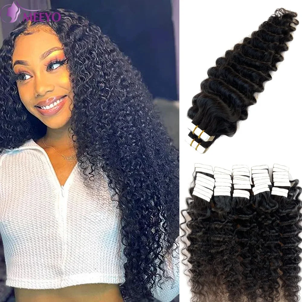 Tape In Hair Extensions Human Hair Deep Wave Invisible Brazilian Curly Tape In Extensions Human Hair Natural Black 20Pcs/Set 50G
Tape In Hair Extensions Human Hair Deep Wave Invisible Brazilian Curly Tape In Extensions Human Hair Natural Black 20Pcs/Set 50G