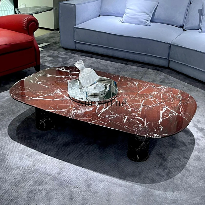 Natural purple red marble simple modern living room home design creative coffee table
Natural purple red marble simple modern living room home design creative coffee table