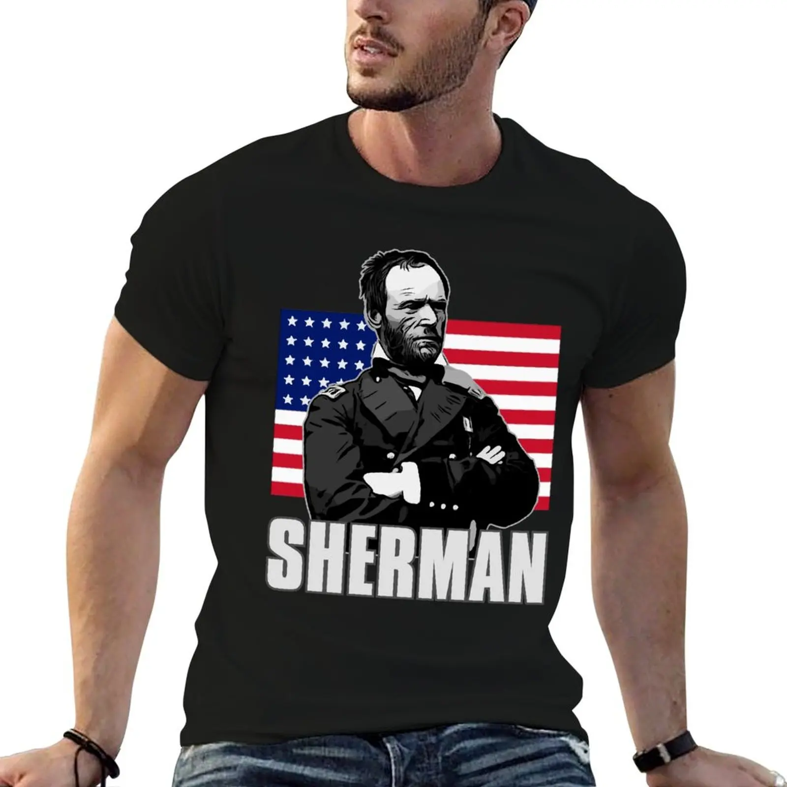 William Tecumseh Sherman Shirt Union US Flag Graphic T-Shirt t shirts for man graphic funny man t shirt summer T-Shirt
William Tecumseh Sherman Shirt Union US Flag Graphic T-Shirt t shirts for man graphic funny man t shirt summer T-Shirt